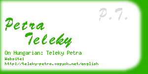 petra teleky business card